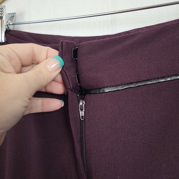 Rafaella Curvy Womens Plum Office Siren Career Officecore Slim Leg Pants Size 16 - Picture 4 of 10